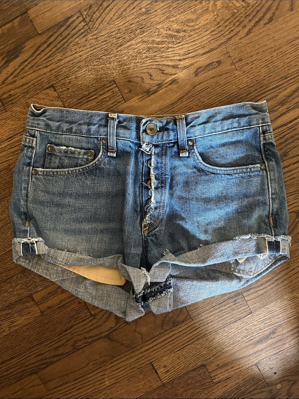 Rag & Bone Exposed Button Up Shorts
